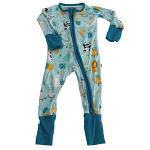 Little Sleepies Birthday Pandas Llamas Owls Bamboo Viscose Footie Pajamas 0-3 Mo